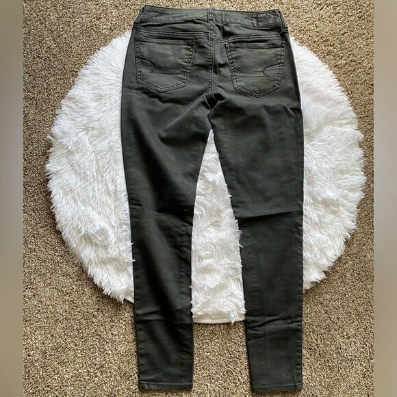 American Eagle Dark Camo Jeans Jegging Stretch Womens Size 2 - Picture 2 of 7